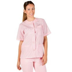 Blusa Sanitario Unisex Abotonada Vichy Combinada | Union Workwear
