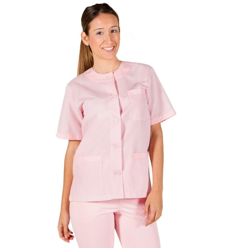 Blusa Sanitario Unisex Abotonada Vichy Combinada | Union Workwear