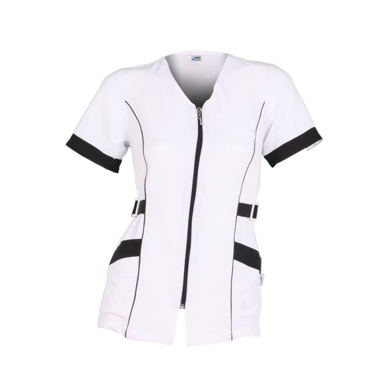 Blusa Mujer "Viena" M/C Blanca | Union Workwear