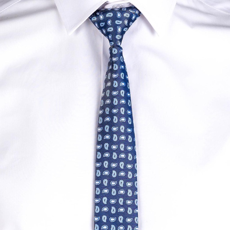 Corbata Con Nudo De Pala Estrecha Jacquard | Union Workwear