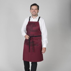 Delantal Con Peto Gourmet Estampado 92X75 Cm | Union Workwear