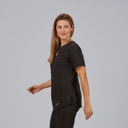 Blusa Mujer Escote Lagrima M/C Maria | Union Workwear