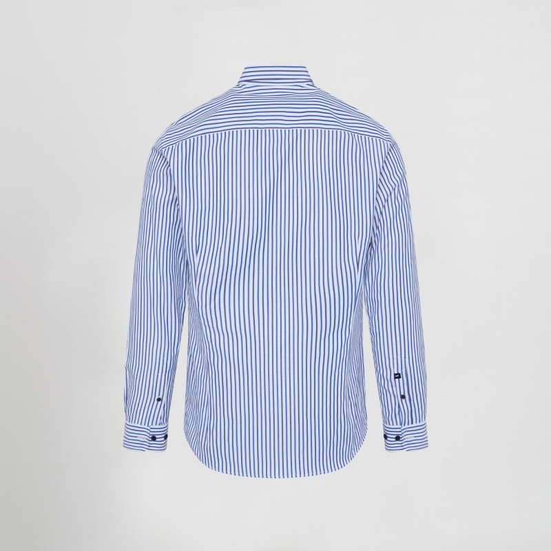 Camisa Hombre Rayas Bicolor Slim Fit Alessandro | Union Workwear