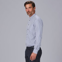 Camisa Hombre Rayas Bicolor Slim Fit Alessandro | Union Workwear