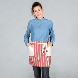 Delantal Sin Peto Loneta Rayas 45X68 Cm | Union Workwear