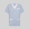Blusa Sanitario Unisex Pico Abierto Vichy Combinada | Union Workwear
