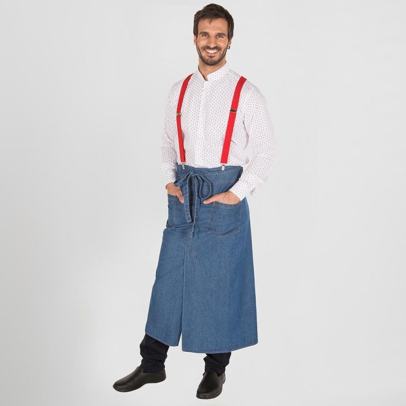 Delantal Sin Peto 2 Bolsillos Tejano Grueso 90X105 Cm | Union Workwear