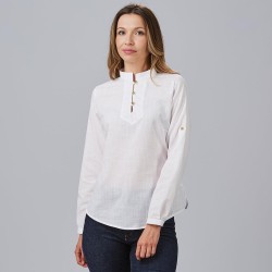 Camisa Mujer Falso Lino Flora | Union Workwear