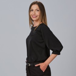 Blusa Mujer Manga Rizada Rosanna | Union Workwear