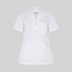 Bata Mujer Oporto Corchetes Blanca | Union Workwear