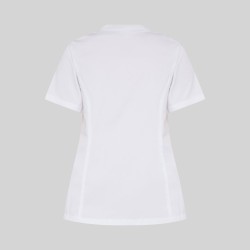 Bata Mujer Oporto Corchetes Blanca | Union Workwear