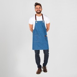 Delantal Con Peto Colorado 75X80 Cm | Union Workwear