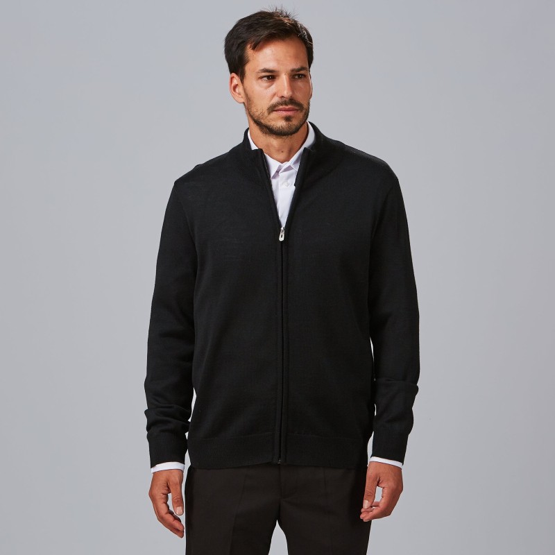 Cardigan Hombre Punto Fino Con Cremallera | Union Workwear