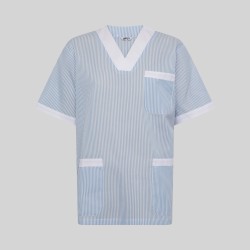 Blusa Sanitario Unisex Pico Vichy Combinada | Union Workwear