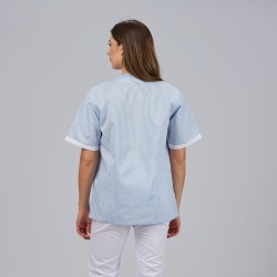 Blusa Sanitario Unisex Pico Vichy Combinada | Union Workwear