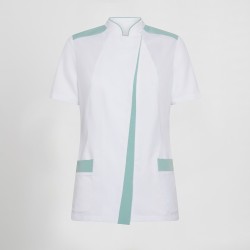 Blusa Mujer Abierta Cuello Mao M/C Judit | Union Workwear
