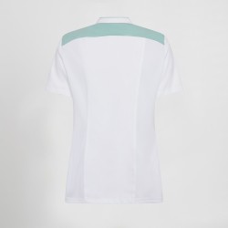Blusa Mujer Abierta Cuello Mao M/C Judit | Union Workwear