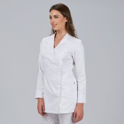 Bata Mujer Abierta Cuello Chimenea Aria | Union Workwear