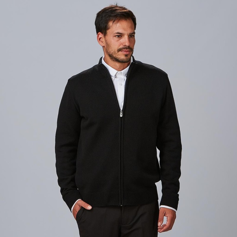 Cardigan Hombre Punto Grueso Con Cremallera | Union Workwear
