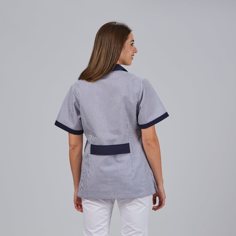 Bata Mujer Corta Vichy M/C Combinada | Union Workwear