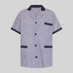 Bata Mujer Corta Vichy M/C Combinada | Union Workwear