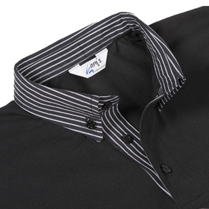 Polo Negro Mujer M/C C/Camisero | Union Workwear