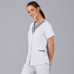 Blusa Mujer Abierta Combi Peña | Union Workwear