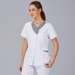 Blusa Mujer Abierta Combi Peña | Union Workwear