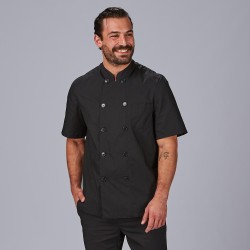 Chaqueta Cocina Unisex Popelin Fino Negro M/C | Union Workwear