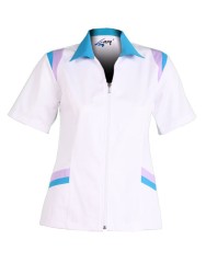 Blusa Mujer M/C Cremallera Combi | Union Workwear