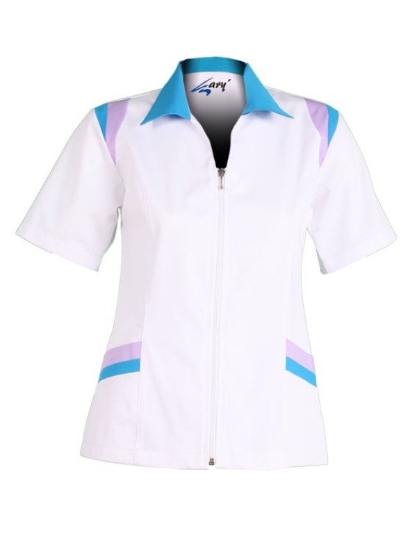 Blusa Mujer M/C Cremallera Combi | Union Workwear
