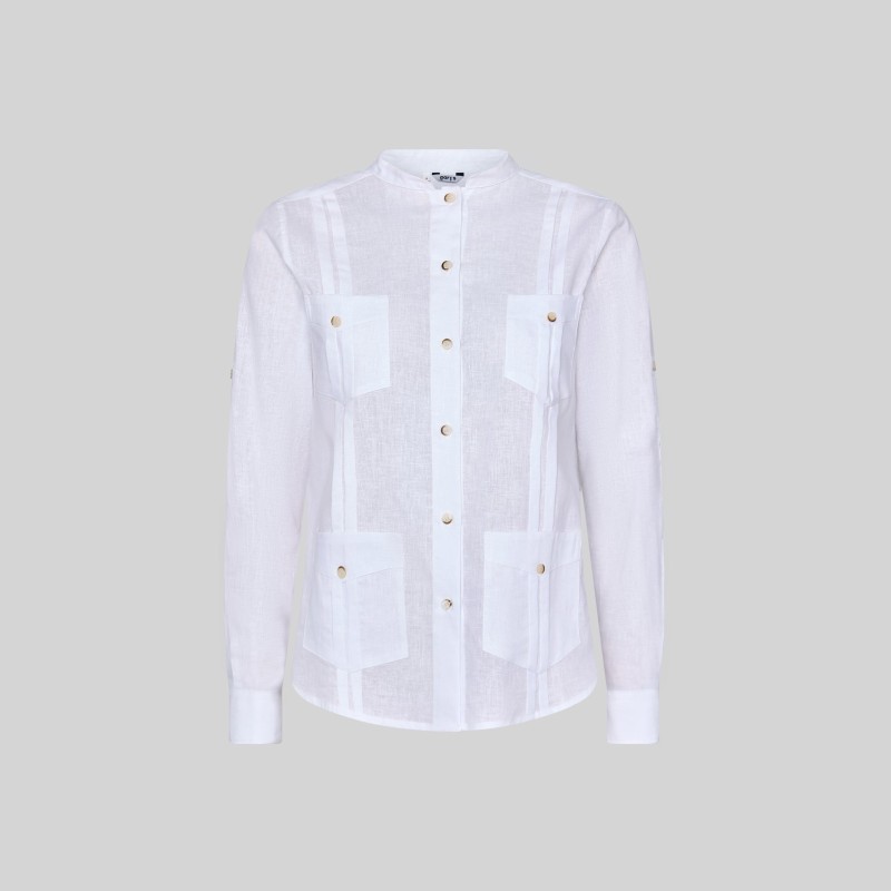 Guayabera Mujer Cuello Mao Isabela | Union Workwear