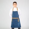 Delantal Con Peto Lavado Tejano Añil Combi Albero 85X80 Cm | Union Workwear