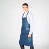 Delantal Con Peto Lavado Tejano Añil 90X75 Cm | Union Workwear