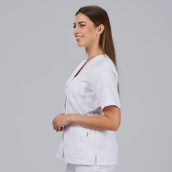 Blusa Mujer Sanitaria Boton Presion M/C | Union Workwear