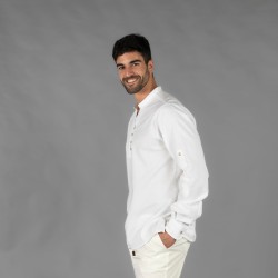 Camisa Hombre Chambray Cuello Mao Nias | Union Workwear