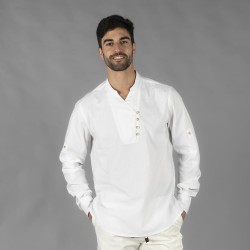 Camisa Hombre Chambray Cuello Mao Nias | Union Workwear