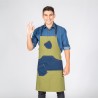 Delantal Con Peto Lavado Sarga Combi Tejano Añil 80X85 Cm | Union Workwear