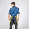 Delantal Con Peto Lavado Sarga Combi Tejano Añil 80X85 Cm | Union Workwear