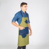 Delantal Con Peto Lavado Sarga Combi Tejano Añil 80X85 Cm | Union Workwear