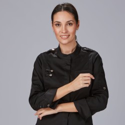 Chaqueta Cocina Mujer Saten Algodon Sola | Union Workwear