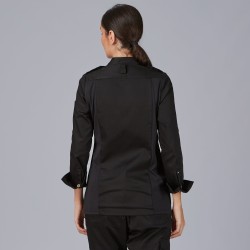 Chaqueta Cocina Mujer Saten Algodon Sola | Union Workwear