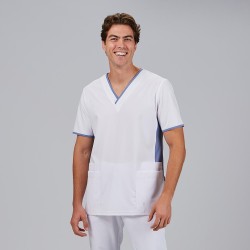 Blusa Hombre Escote Pico Combinada M/C Gael | Union Workwear