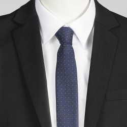 Corbata Sin Nudo De Pala Estrecha Puntos | Union Workwear