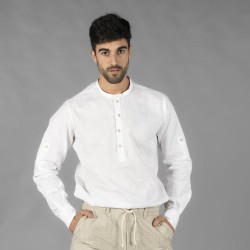 Camisa Hombre Lino/Cotton Cuello Mao Tiwi | Union Workwear