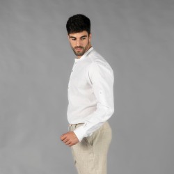 Camisa Hombre Lino/Cotton Cuello Mao Tiwi | Union Workwear