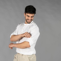 Camisa Hombre Lino/Cotton Cuello Mao Tiwi | Union Workwear