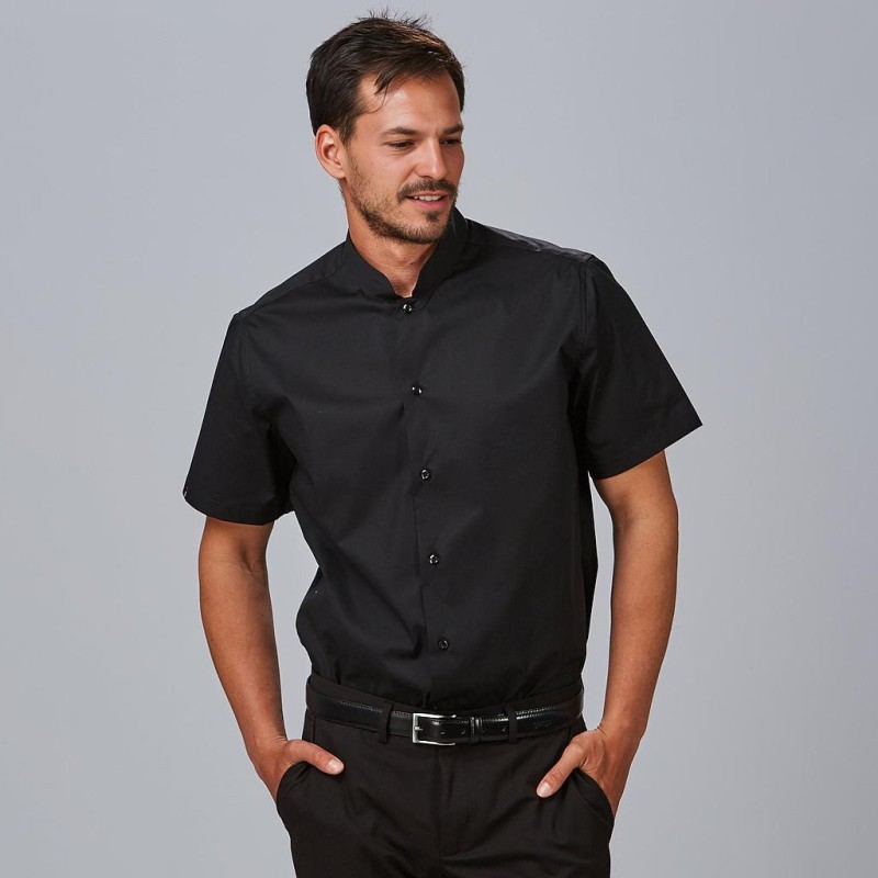 Camisa Hombre M/C C/Mao Slim Fit Elastan | Union Workwear