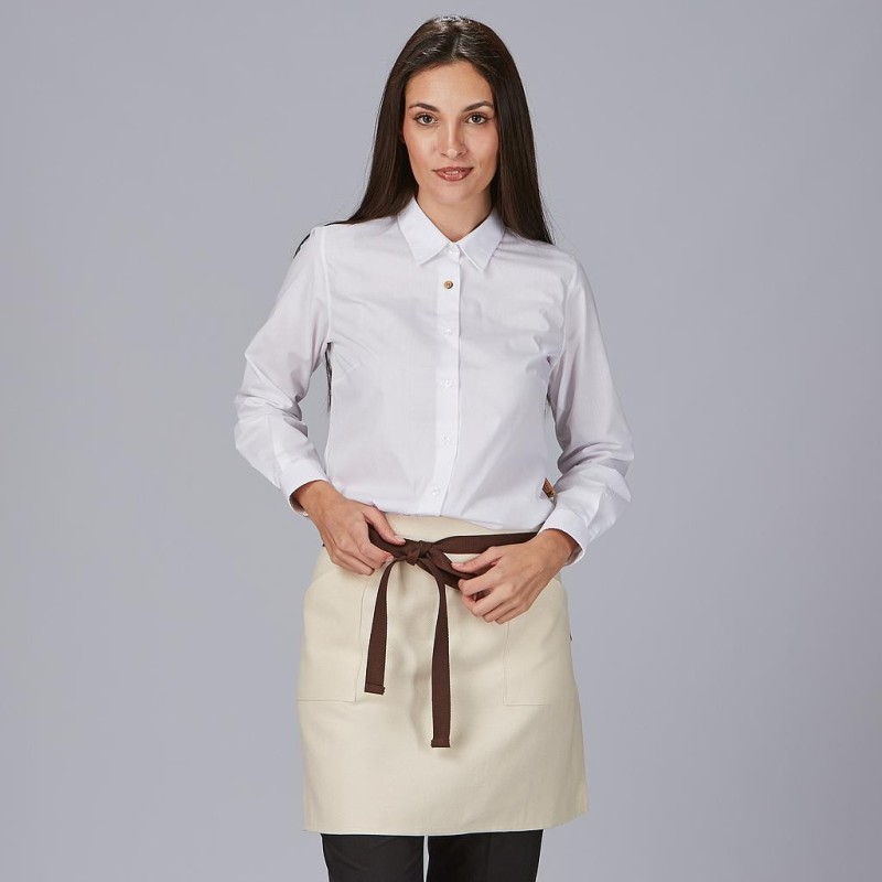 Delantal Sin Peto Esterilla Tejido Organico 45X68 Cm | Union Workwear