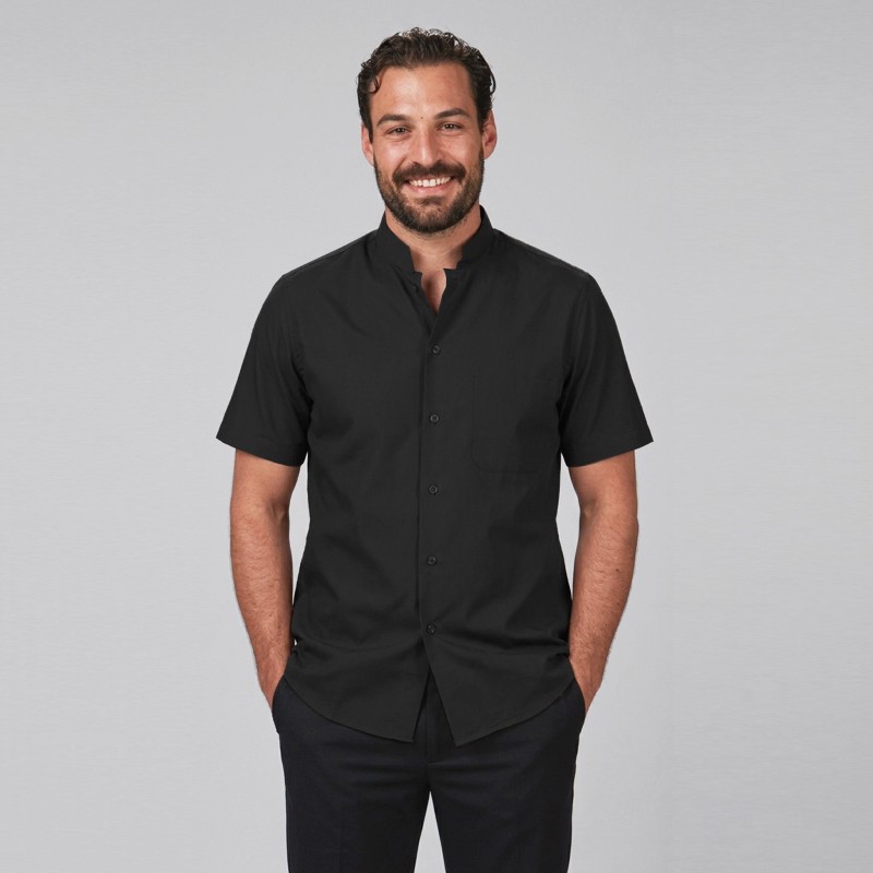 Camisa Hombre Cuello Mao M/Corta | Union Workwear